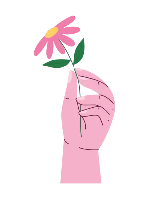 a-flower-in-hand گل در دست برای شروع مقابله با اضطراب اجتماعی